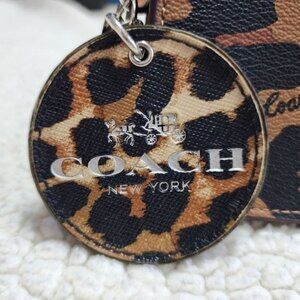 Coach Leopard Print Bag Charm Keychain